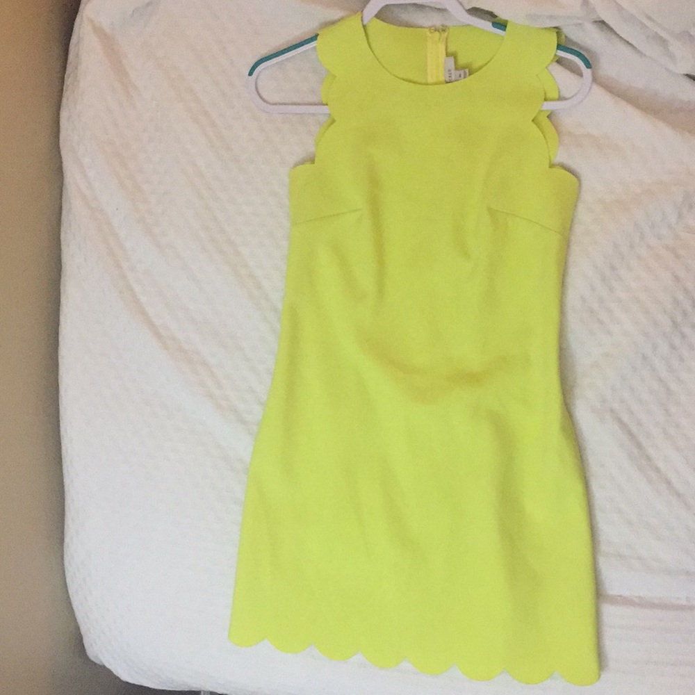 Scalloped j crew dress